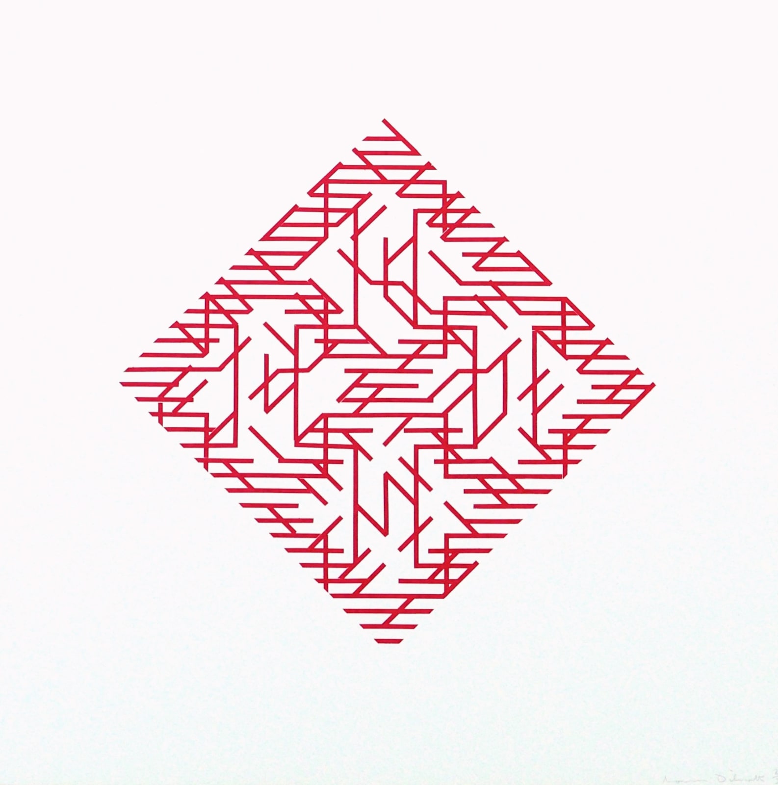 Norman DILWORTH, Red Diagonal, 27/34, 1970