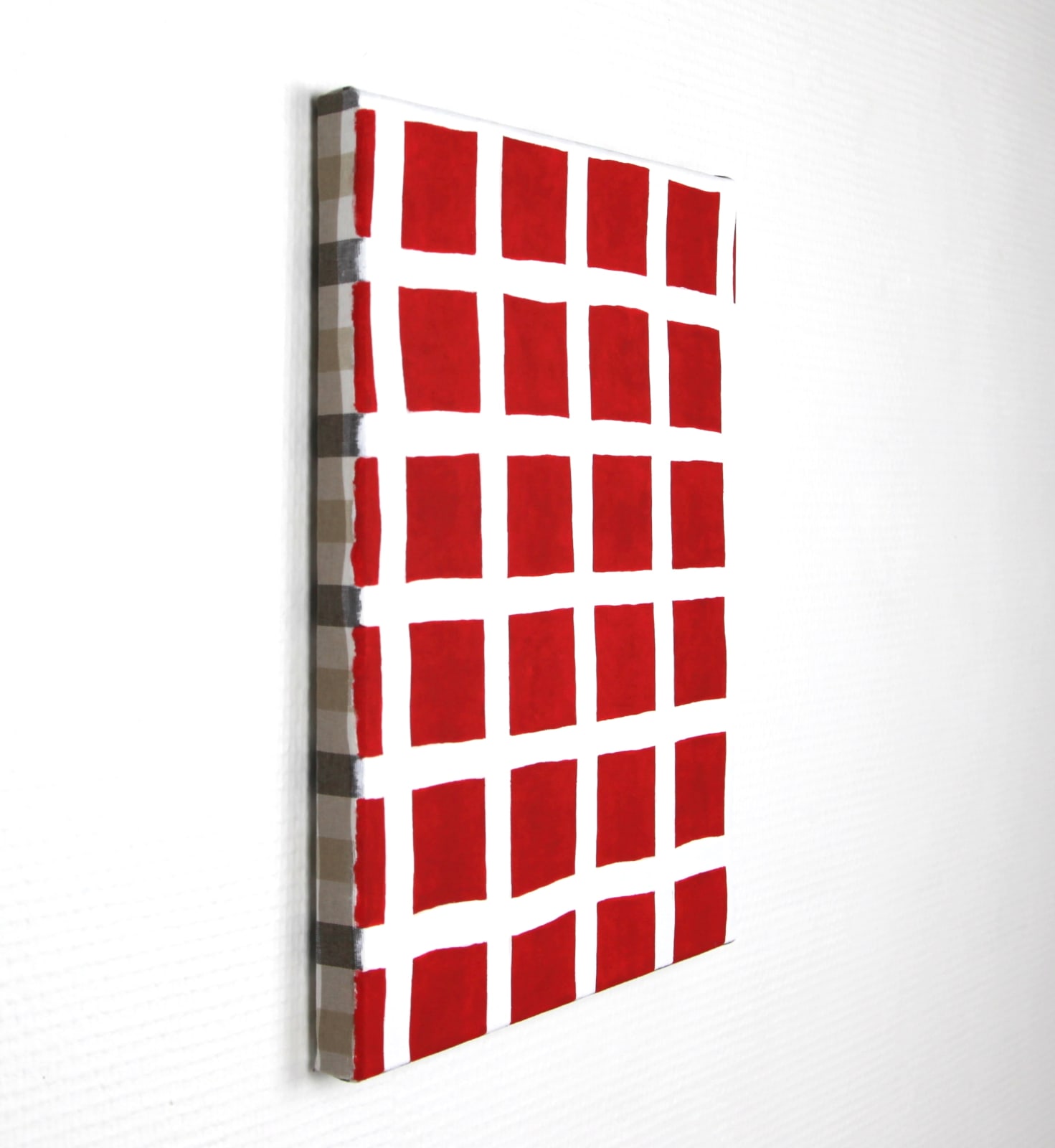 Nicolas CHARDON, Grille blanche (rouge), 2023