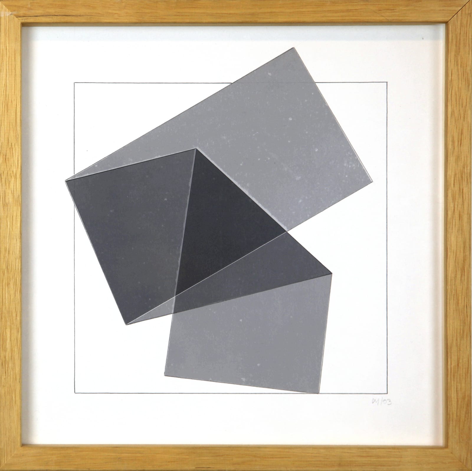 Vera MOLNAR, Carré découpé en bande et plié 4, 2003