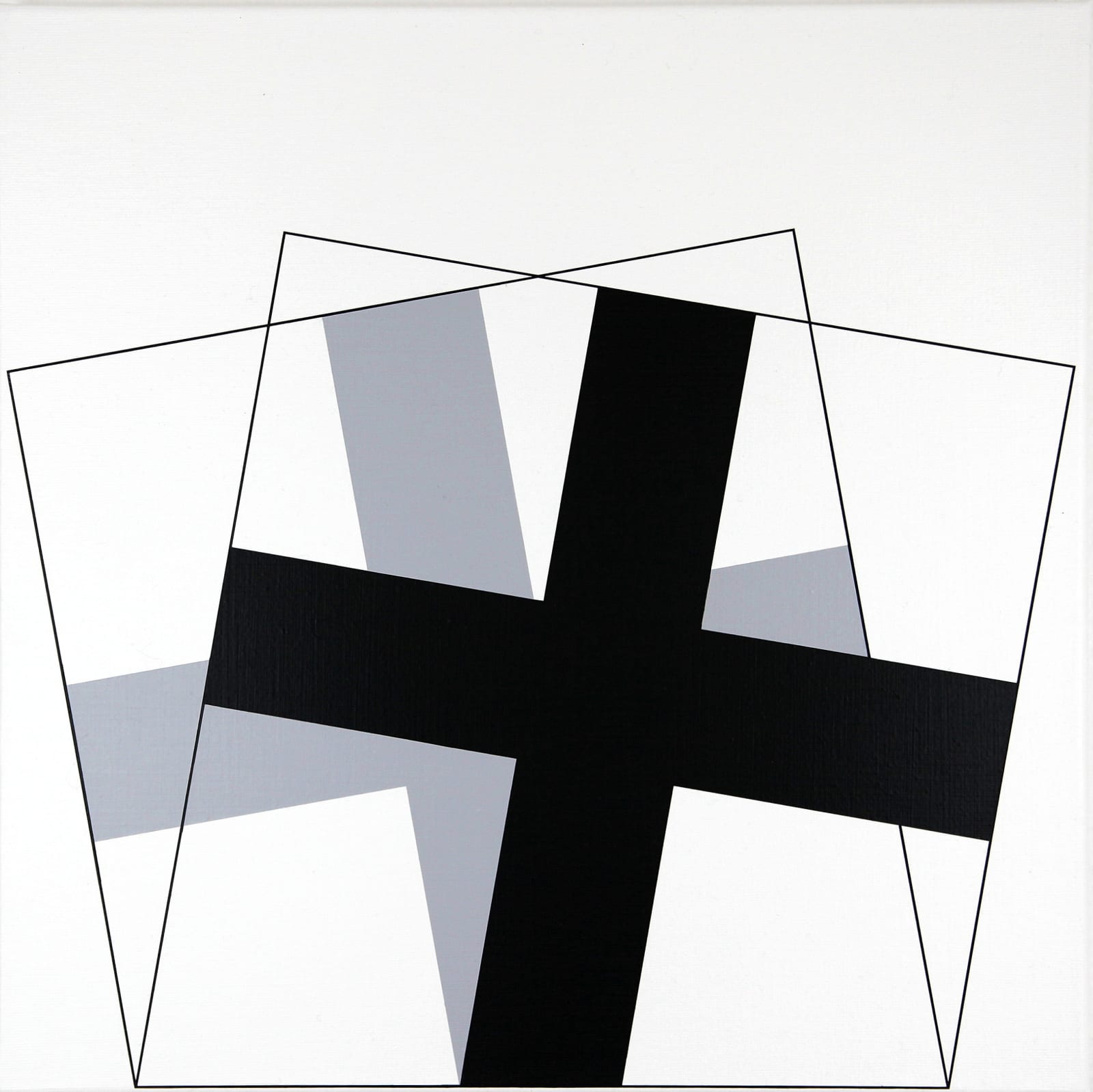 Vera MOLNAR, Croix et ombre, 2023
