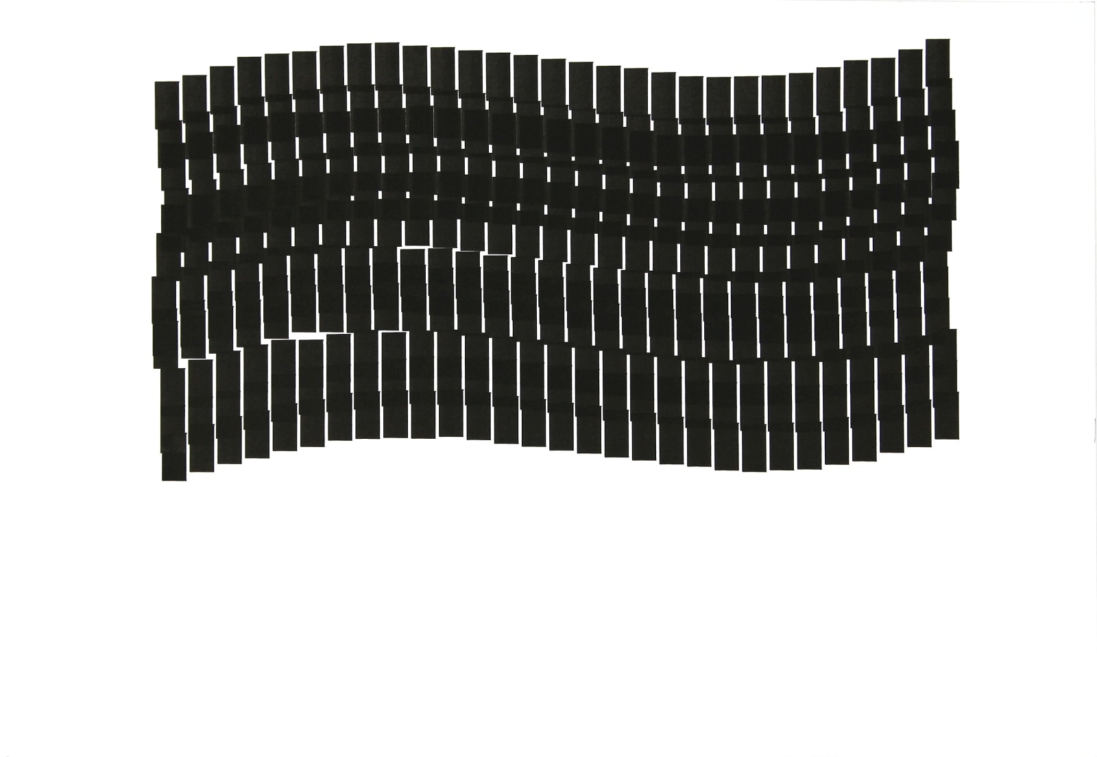 Vera MOLNAR, Structures sinusoïdales, 1984