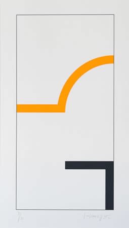 Gottfried HONEGGER, Sans titre (noir et orange), 2013