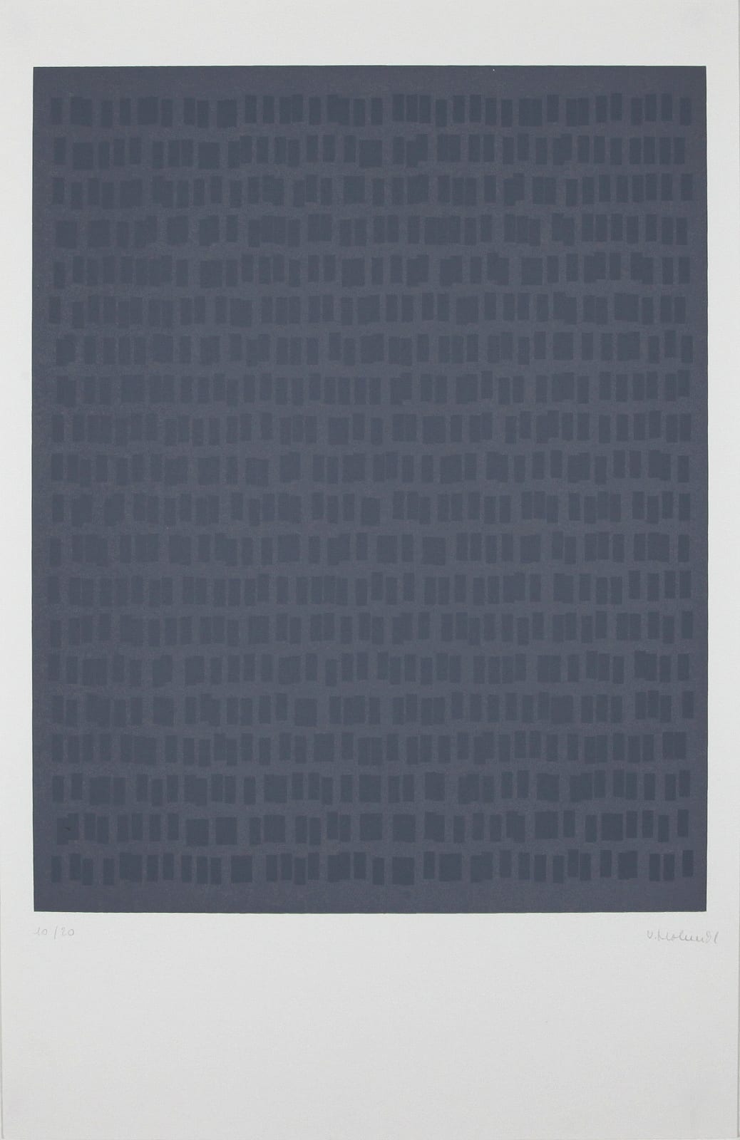 Vera MOLNAR, 800 rectangles à valeur variable, 1981