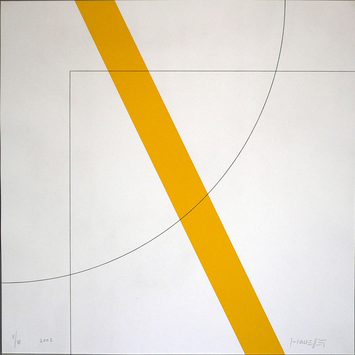 Gottfried HONEGGER, Angle et ligne (J), 2002