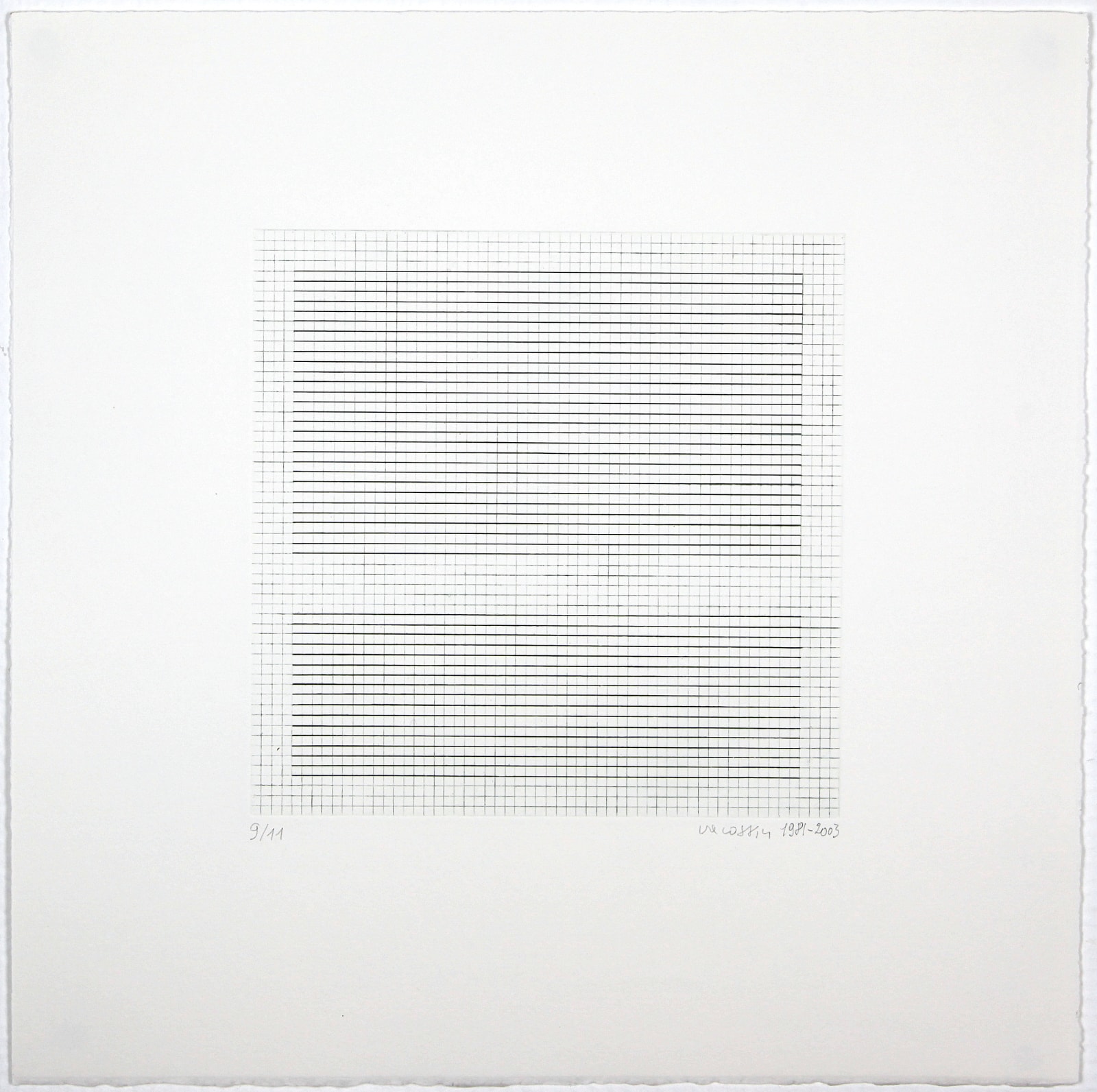 Marie-Thérèse VACOSSIN, Mer millimétrée 2 , 1981