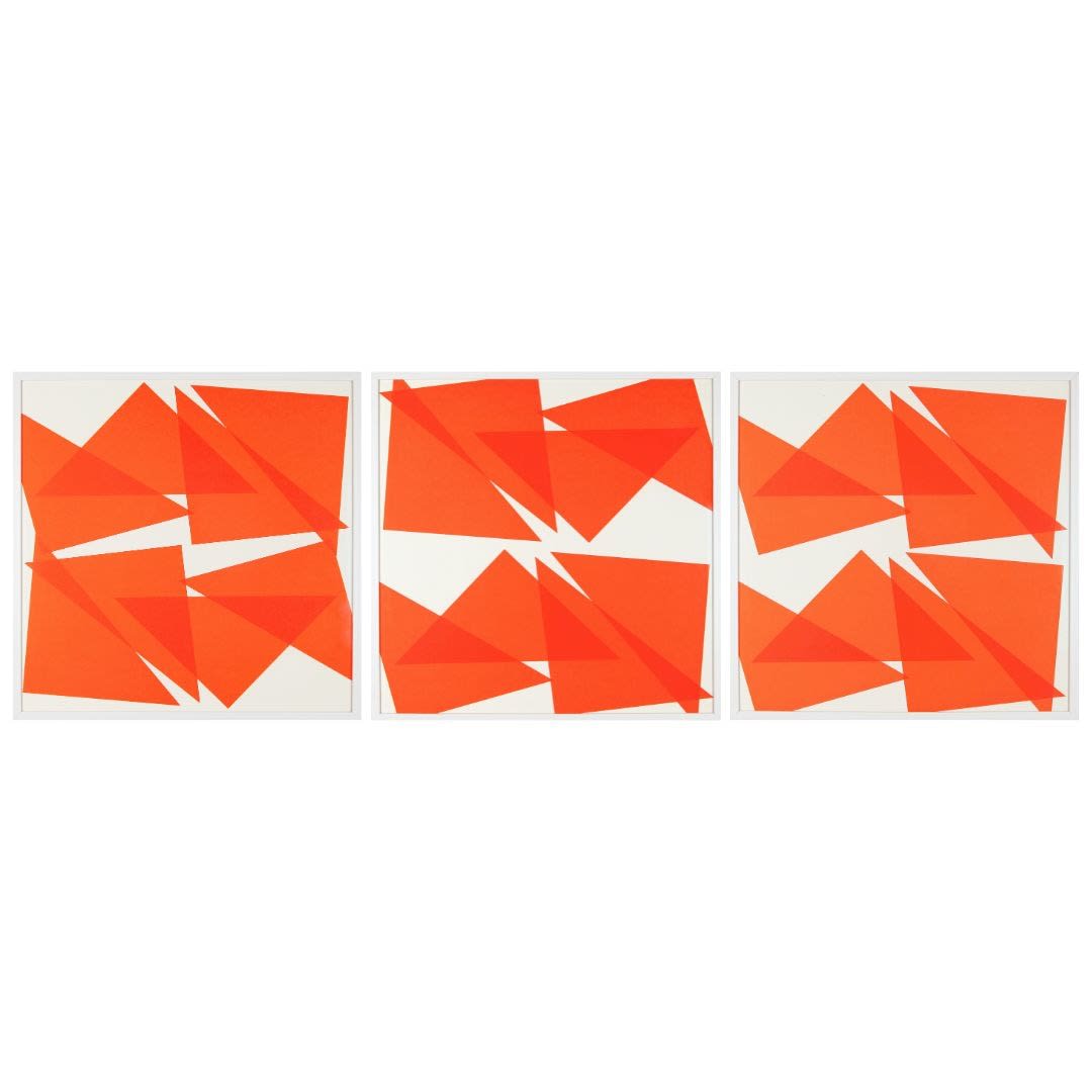 Vera MOLNAR, Dispute de 8 triangles - C, 2018