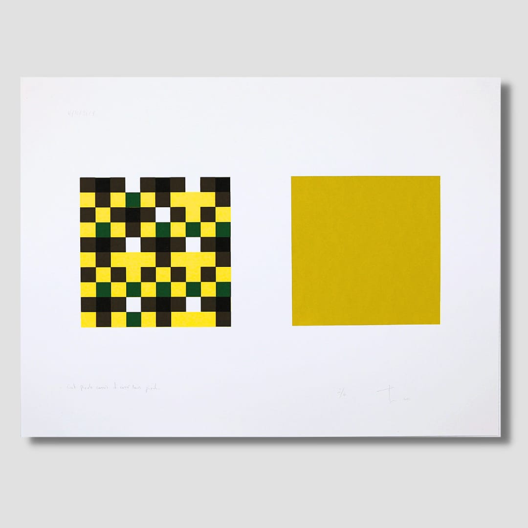 Olivier PETITEAU, 100 pixels carrés et carré sans pixel (45/32/92/8), 2022