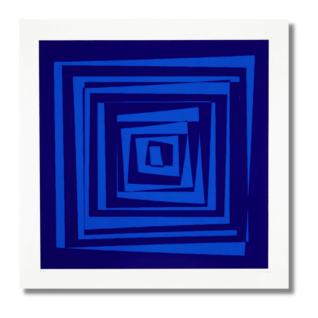 Vera MOLNAR, Transformations (bleu), 1975