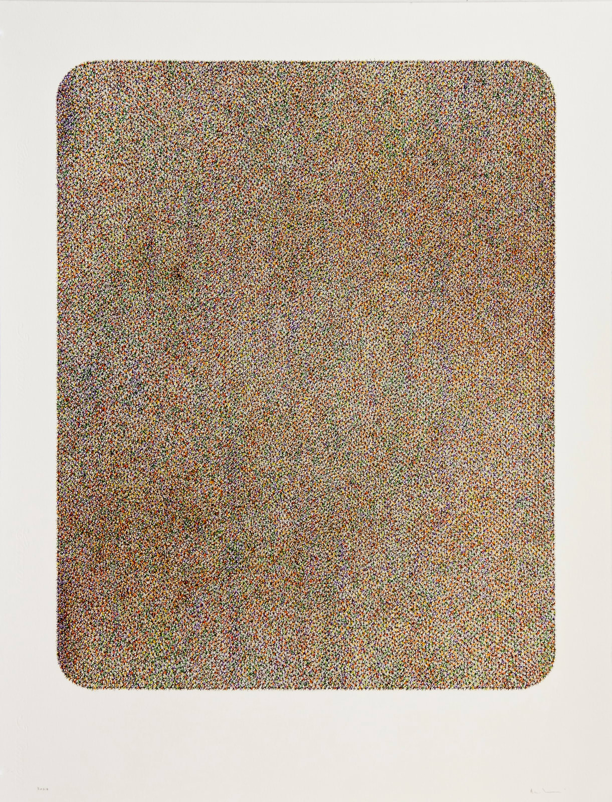 Didier MENCOBONI, Violet sur vert sur rouge sur jaune, 2020