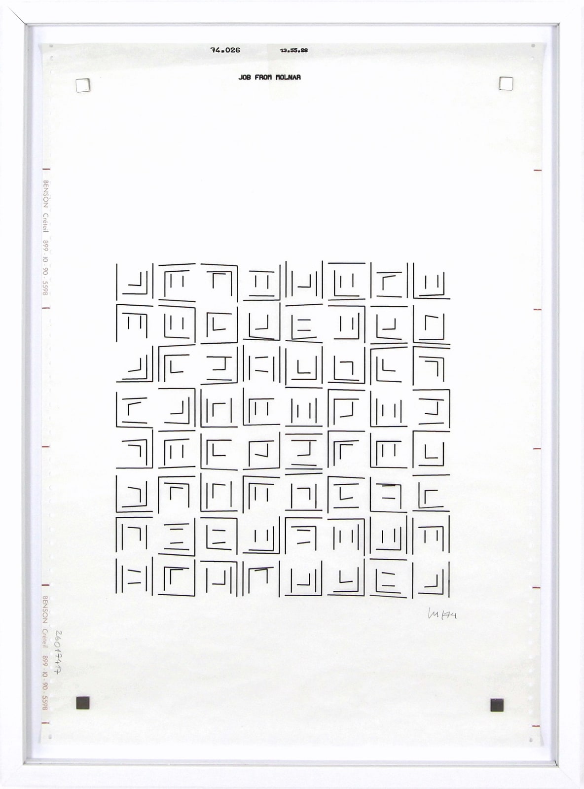 Vera MOLNAR, Molndrian (74.026 - 13.55.26), 1974