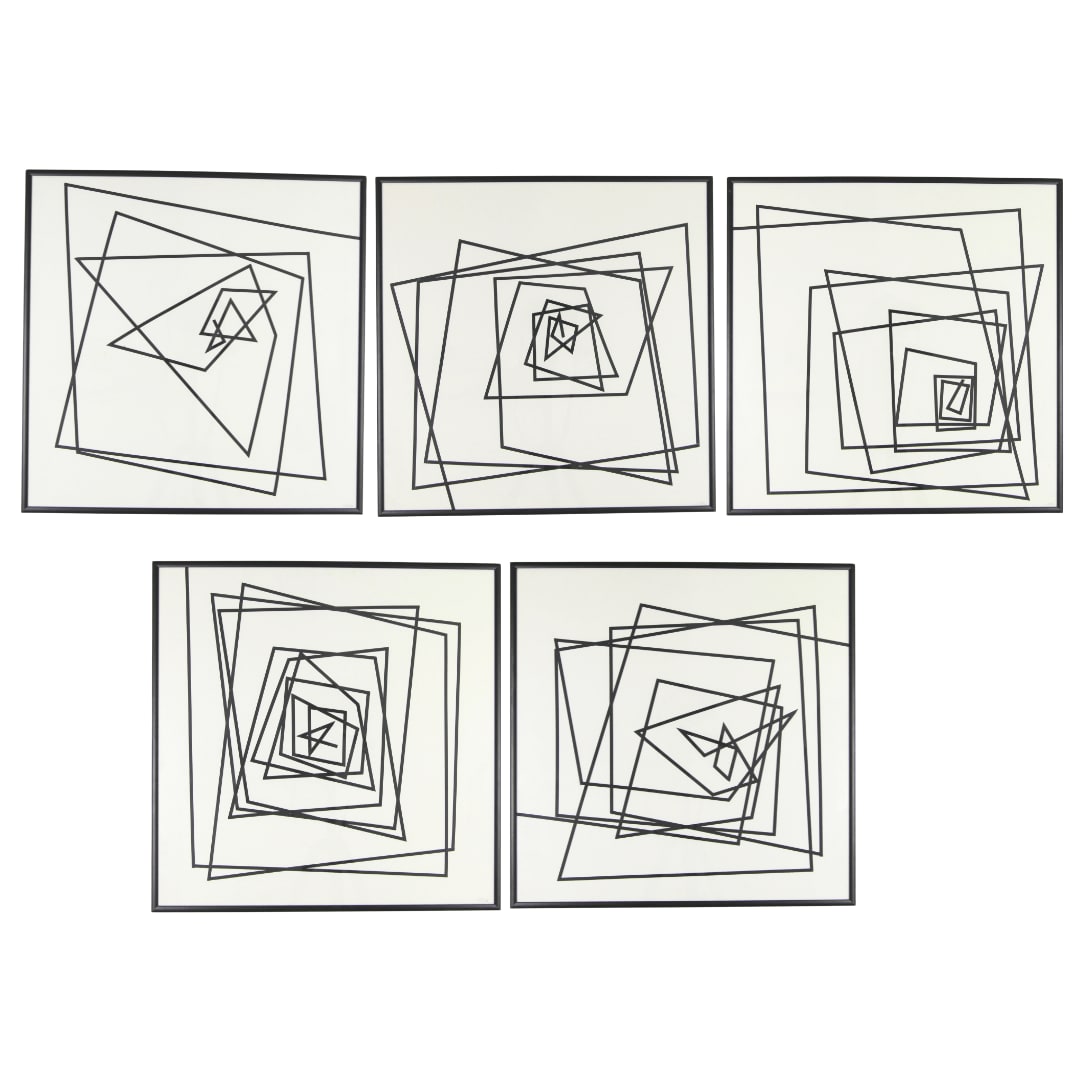 Vera MOLNAR, Ligne brisée évoluant en spirale, 1996