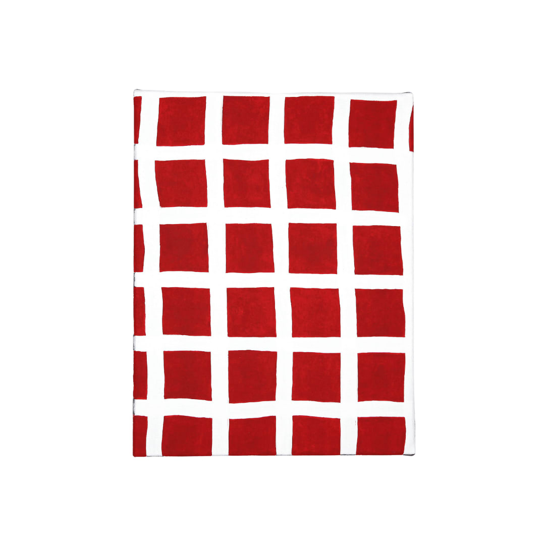 Nicolas CHARDON, Grille blanche (rouge), 2023