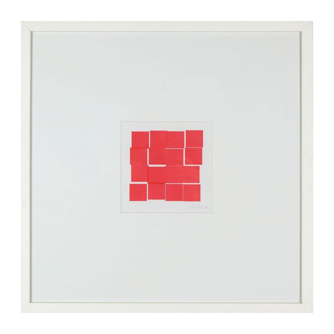 Vera MOLNAR, 16 carrés, 1986