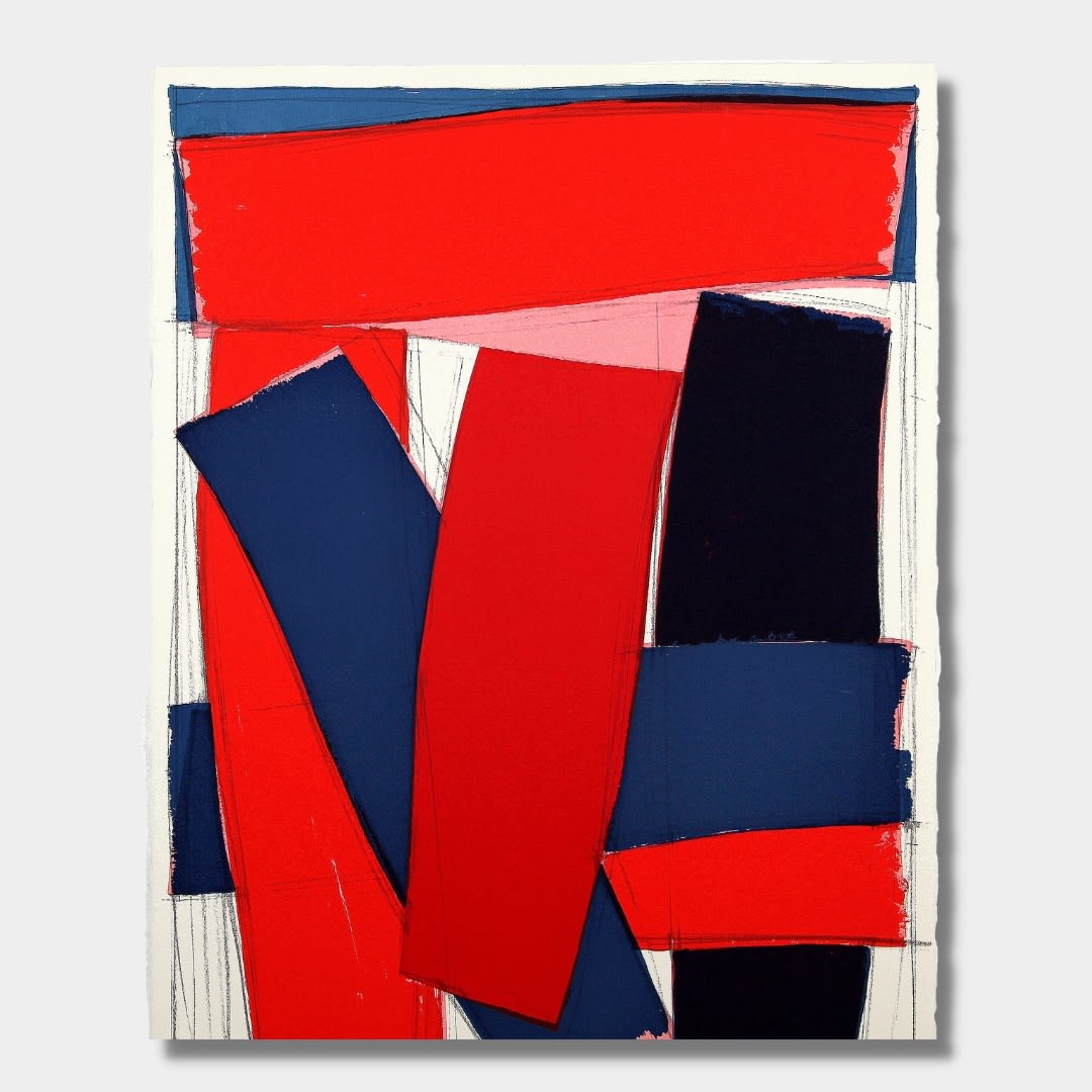 Alain CLÉMENT, Sans titre 2001 Rouge Bleu, 2001