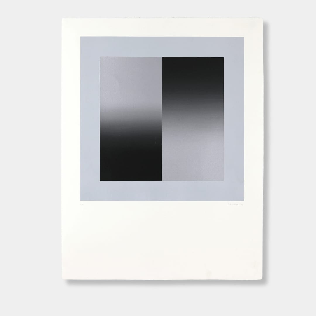 Vera MOLNAR, De l'argent noir sur fond gris , 1979