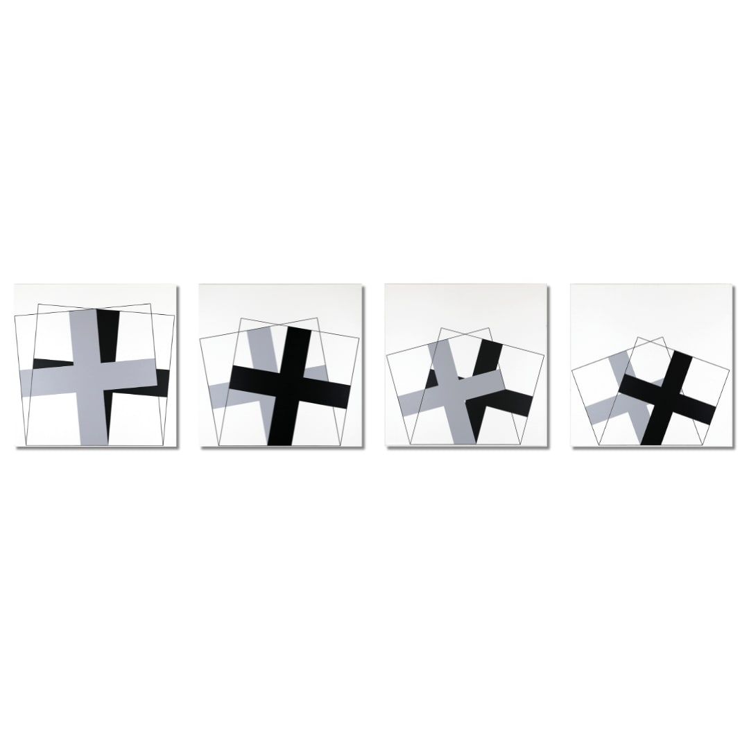 Vera MOLNAR, Croix et ombre, 2023