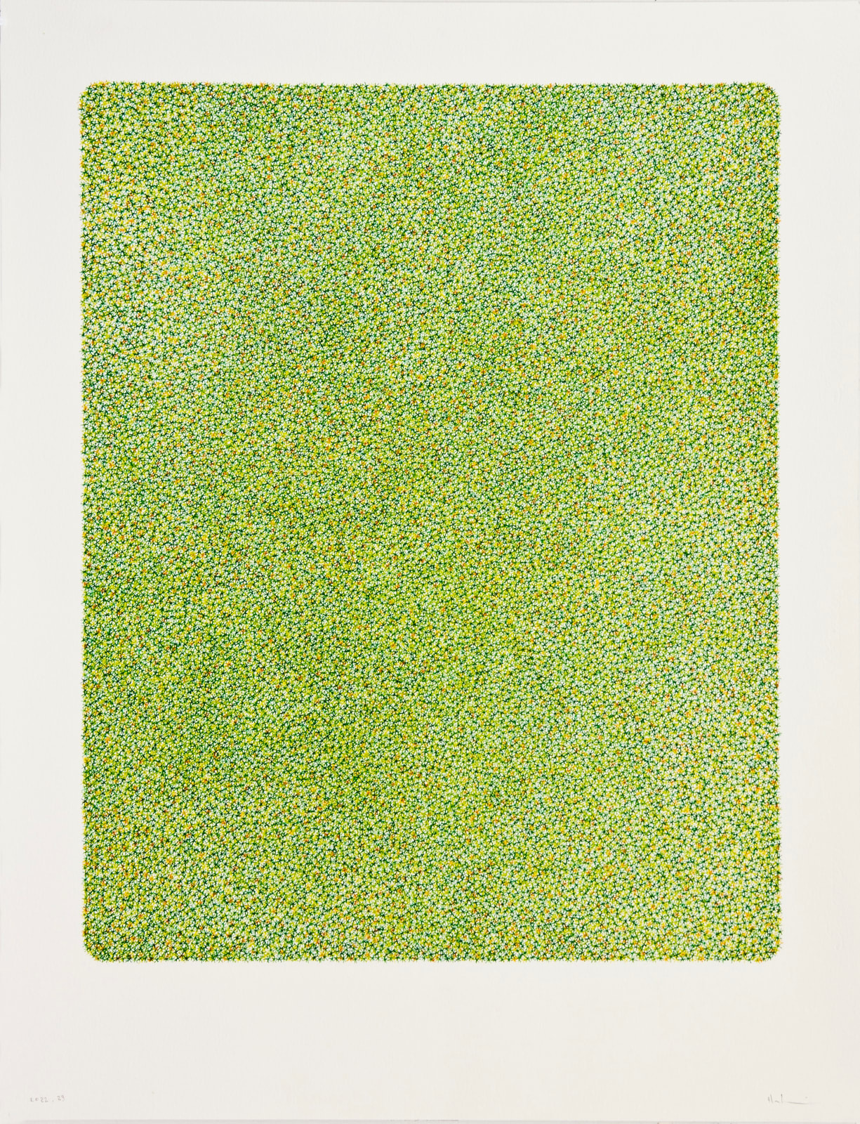 Didier MENCOBONI, Orange sur vert sur vert sur jaune, 2022-23