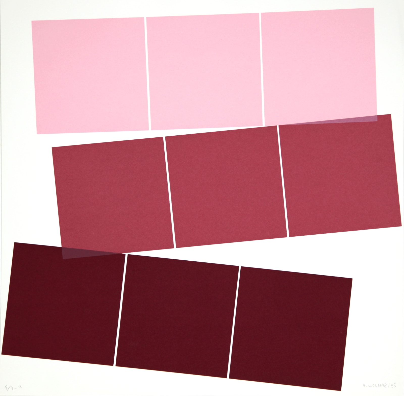 Vera MOLNAR, 3 triades 3 couleurs, 1995