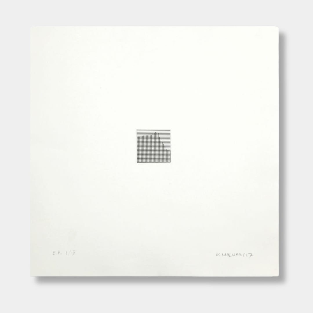 Vera MOLNAR, Courbe Sainte Victoire, 2017