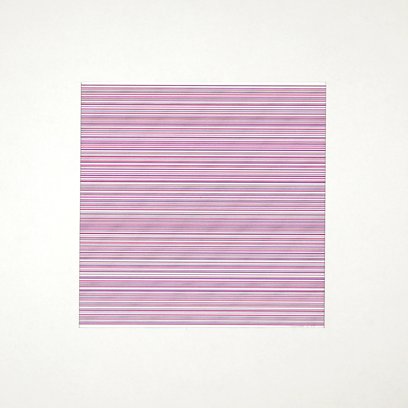 Vera MOLNAR, LIPA, du cycle lignes parallèles, 1977