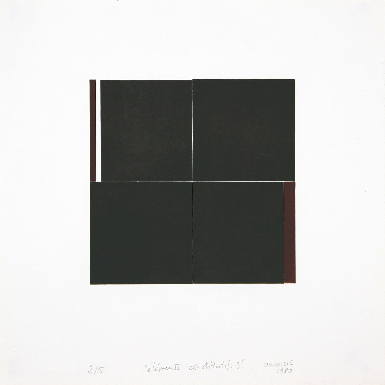 Marie-Thérèse VACOSSIN, Eléments constitutifs 3 , 1980