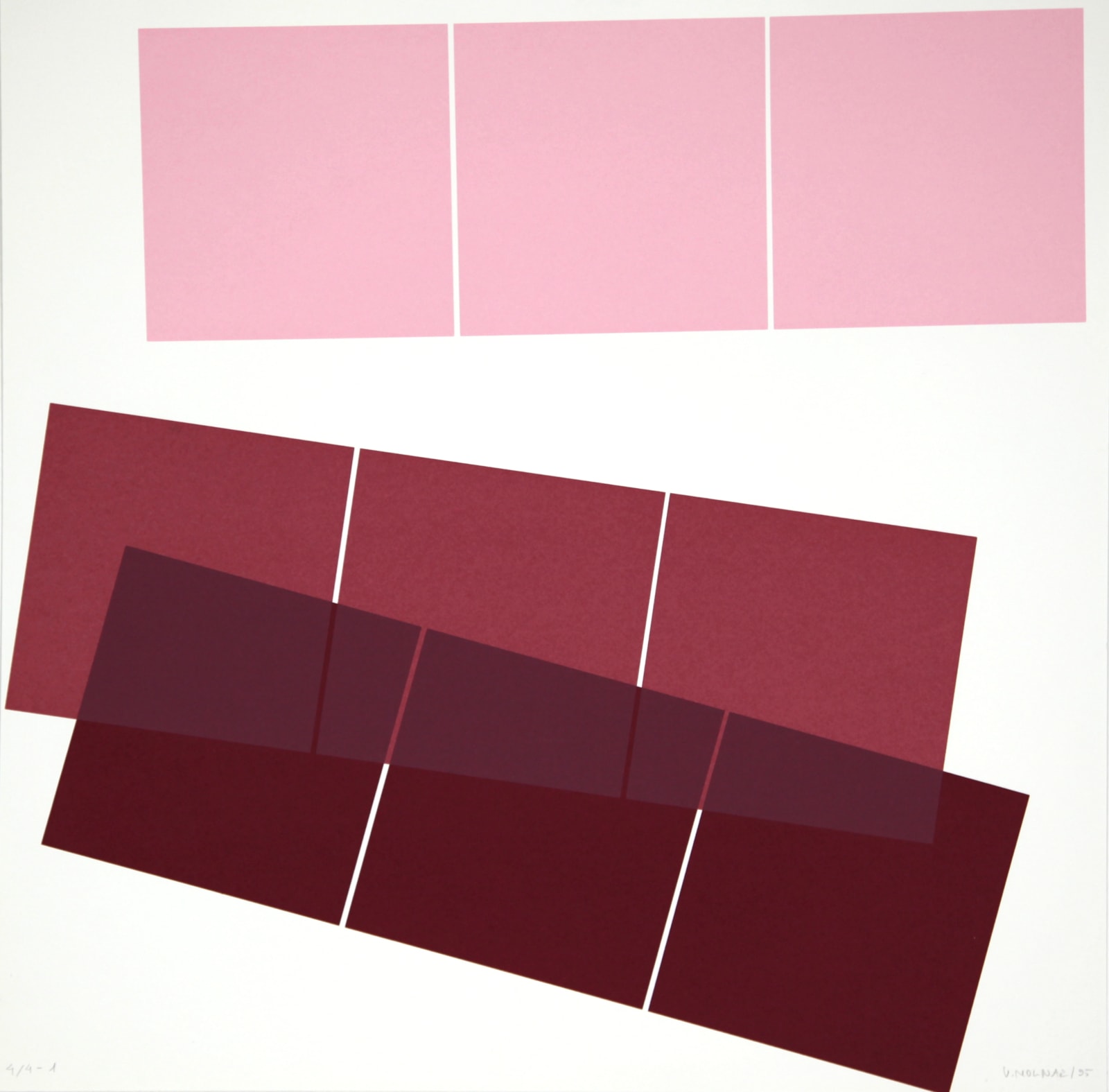 Vera MOLNAR, 3 triades 3 couleurs, 1995