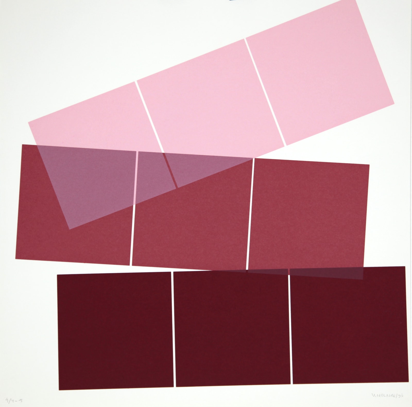 Vera MOLNAR, 3 triades 3 couleurs, 1995
