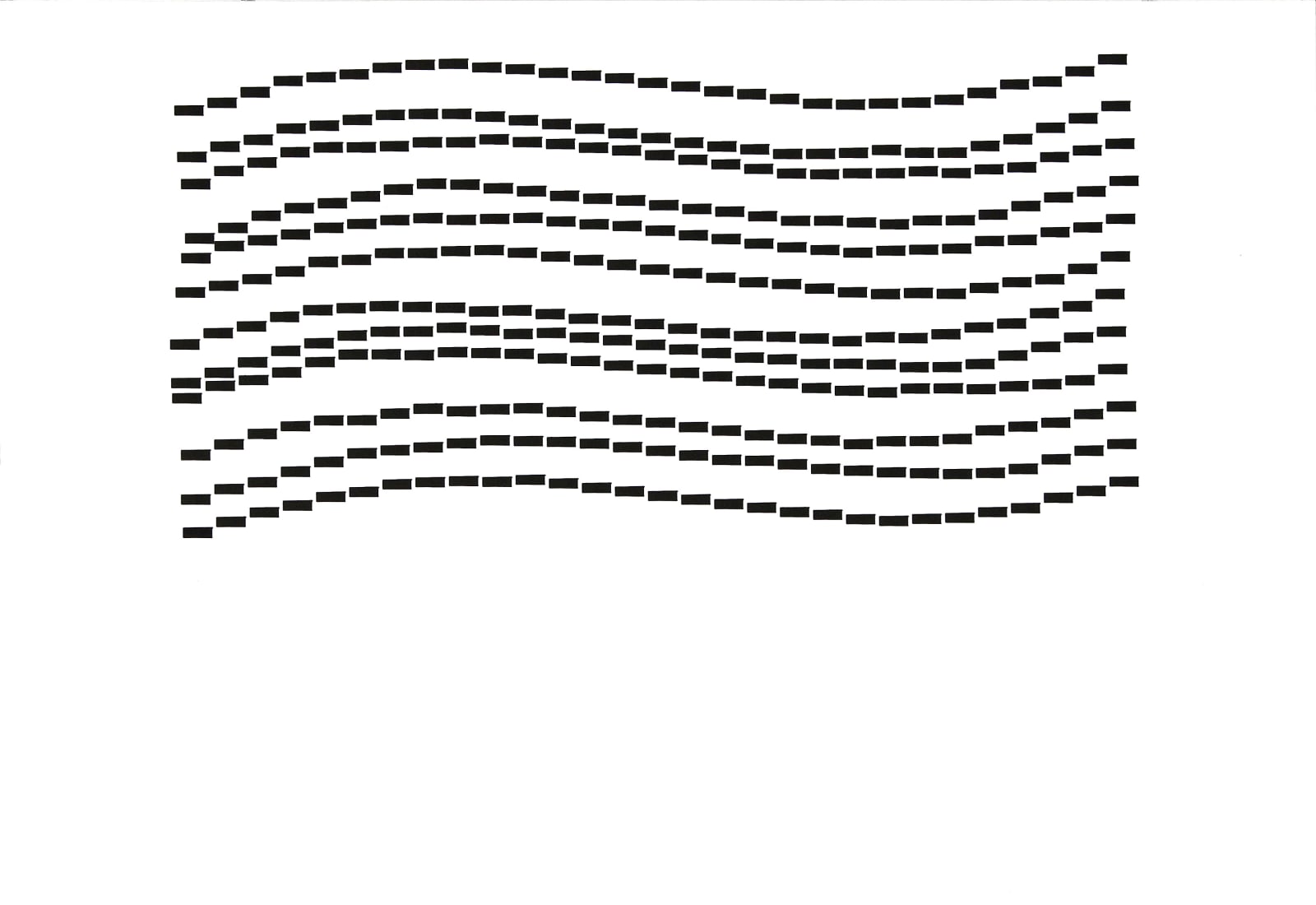 Vera MOLNAR, Structures sinusoïdales, 1984