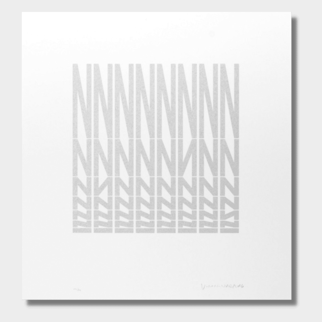 Vera MOLNAR, N en désordre (Gris), 2016