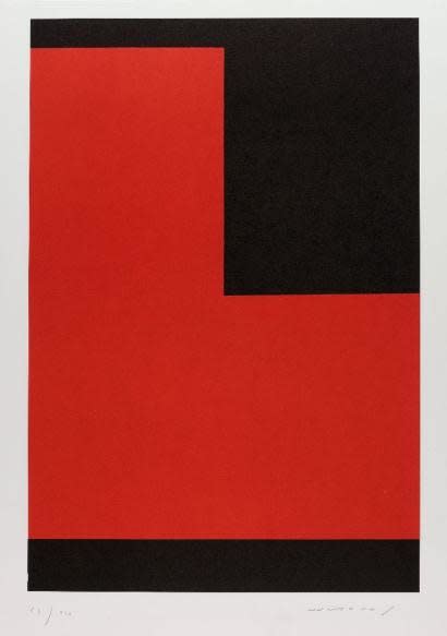 Aurelie NEMOURS, Angle noir - Polychromie terre, 1994