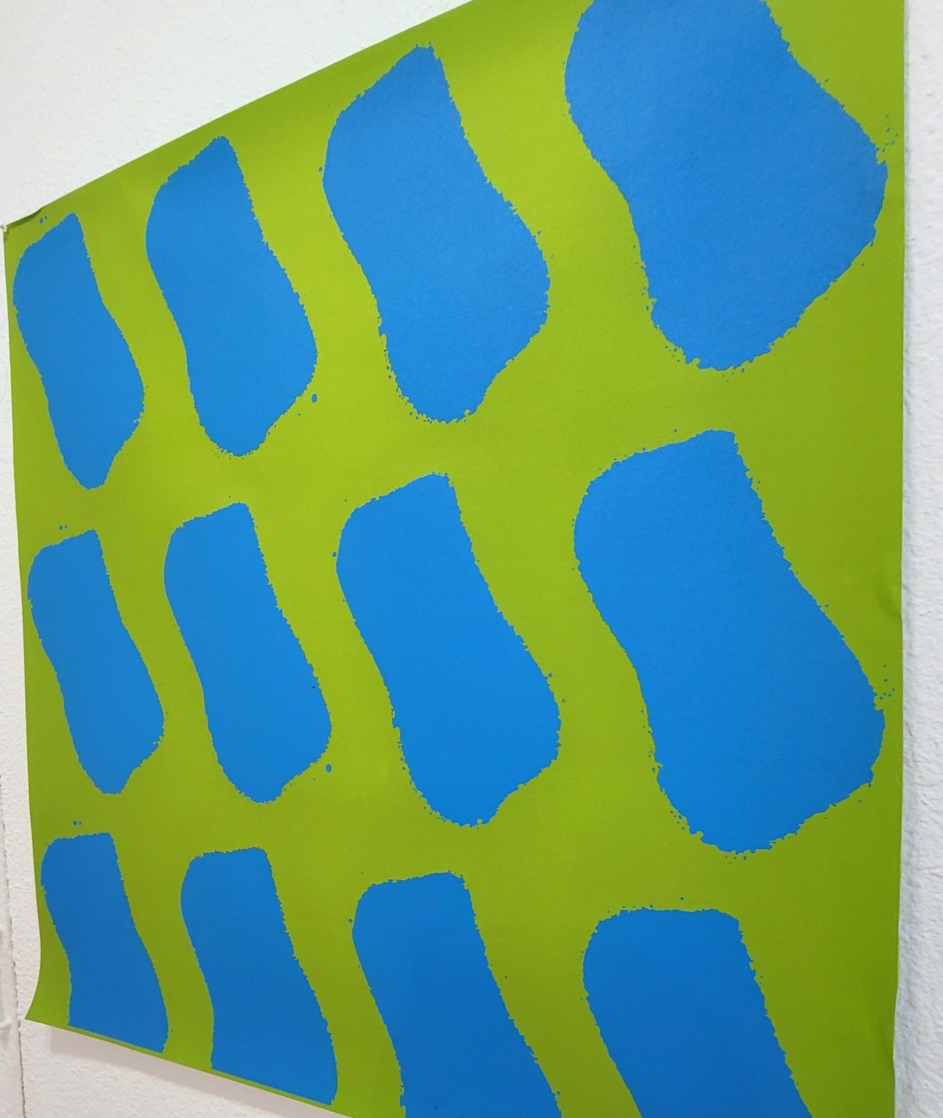 Claude VIALLAT, Vacances Bleues : vert, 2008