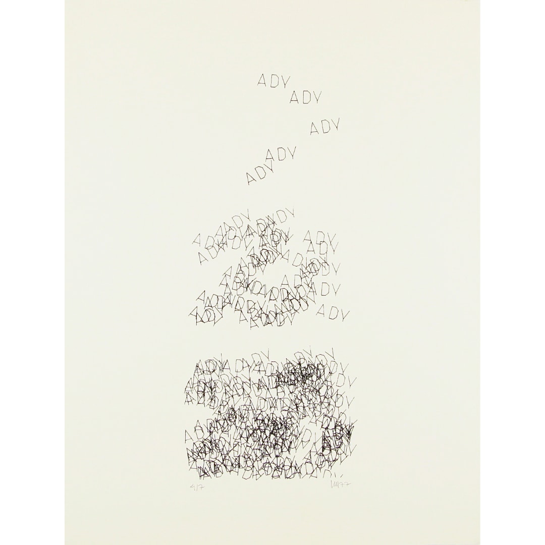 Vera MOLNAR, Sans titre, de la série Hommage à Ady, 1977