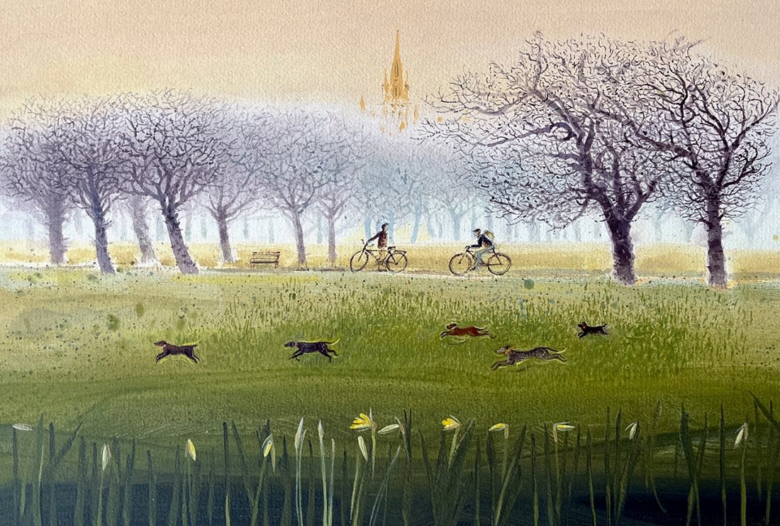 Ann Ross RSW, The Meadows, sunshine through mist, March