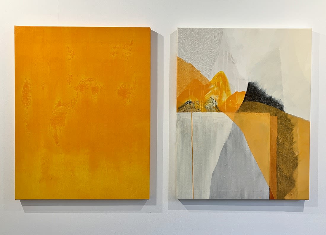 Susie Leiper, The Consuming Flame of White Space, diptych, title from John Ruskin