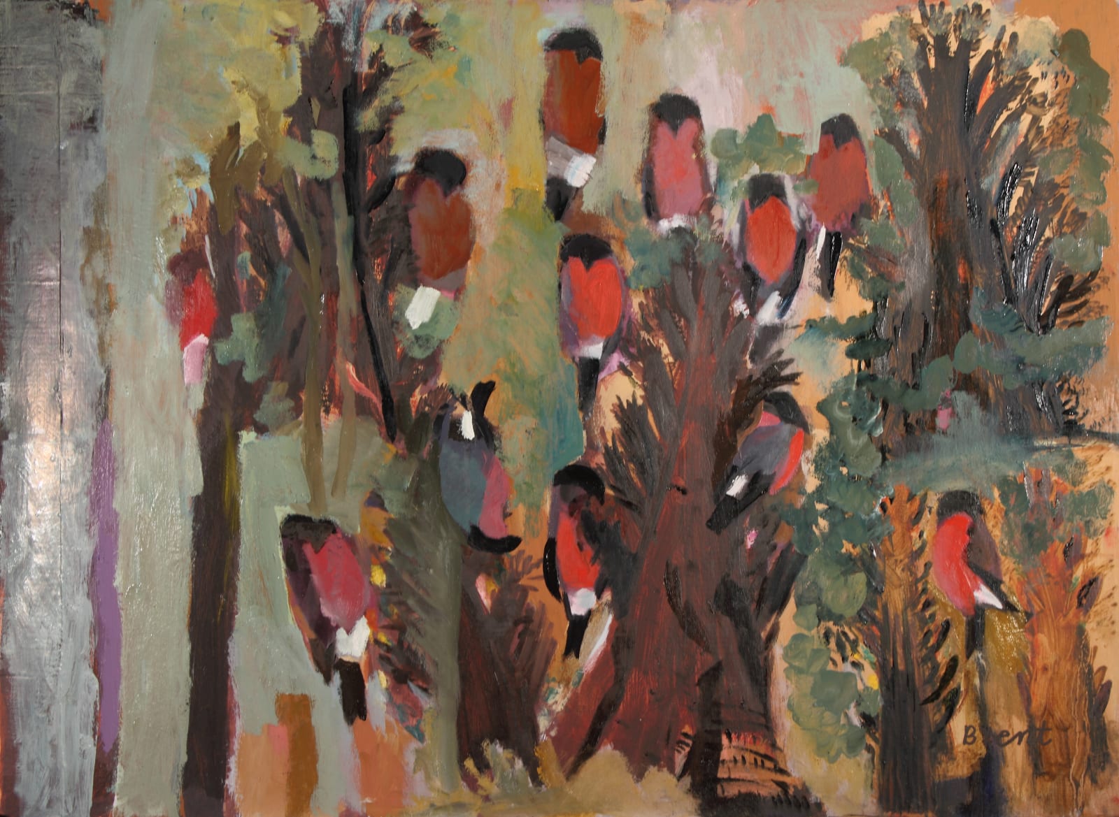 Brent Millar, Bullfinches Eating Apple Blossom