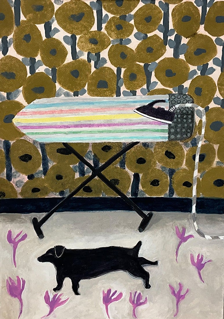 Gertie Young RWS, Dreaming under the ironing board (5)