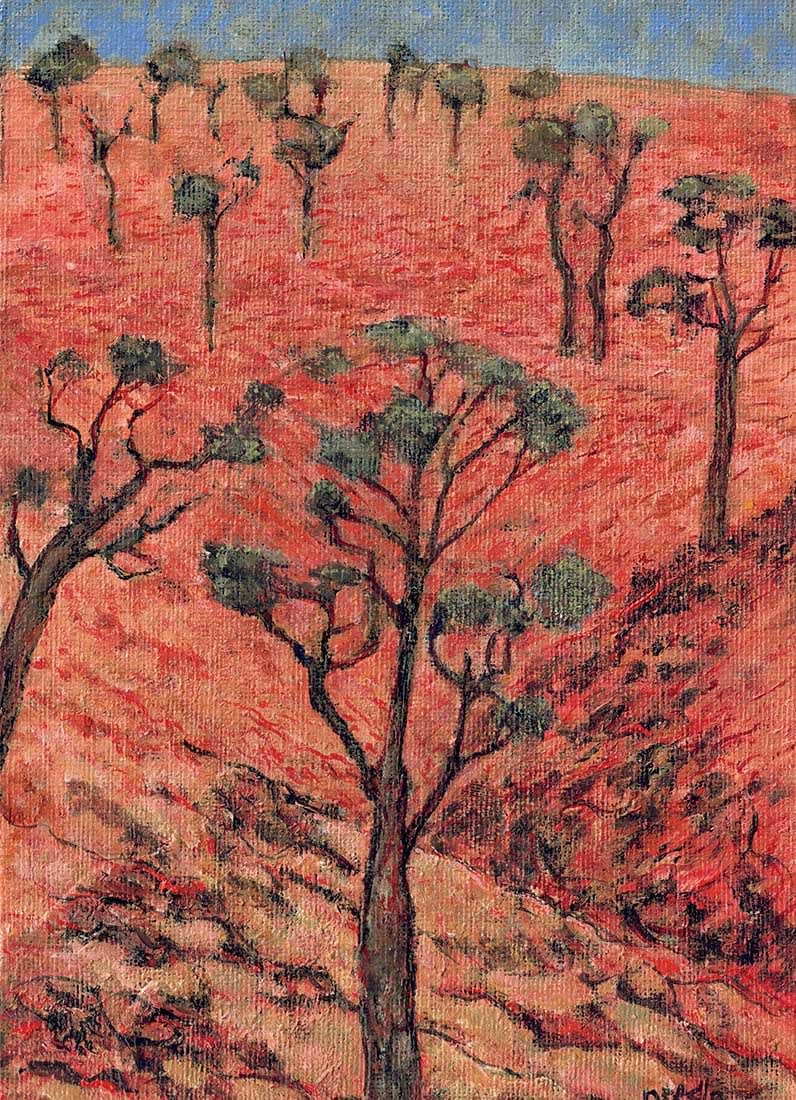 Kym Needle, Trees on Arid Hillside 2 (83)
