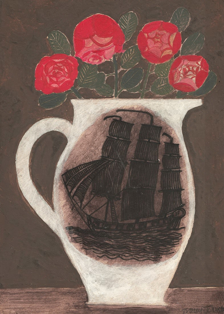 Tracey Johnston, Nautical Vessel with Roses (130)