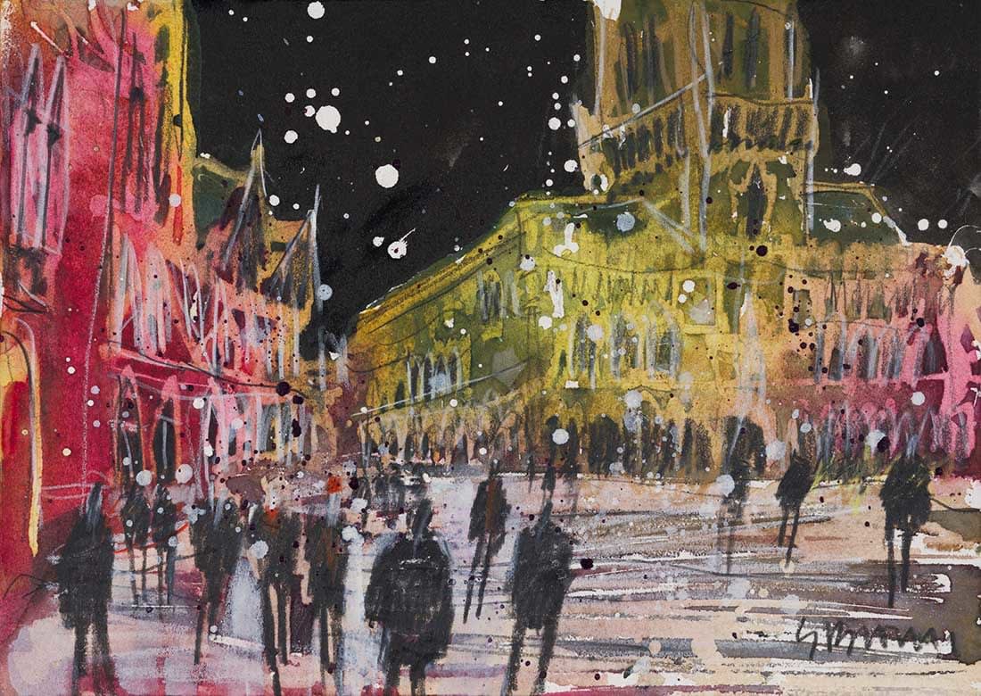 Susan Brown, Winter, Market Square, Bruges (101)