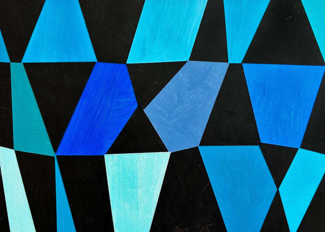 Alastair Mack, Study for ‘Black + Blues’ (76)