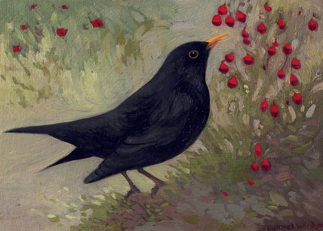 Lynne Windsor, Blackbird and Berries (39)
