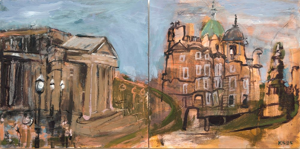 Kelly Stewart, The Mound, diptych