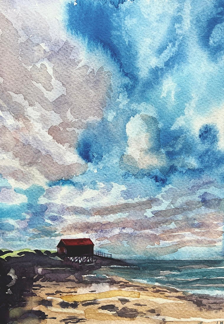 Louise McAtee Higgins, Red Roof Boathouse, Southend, Kintyre (124)