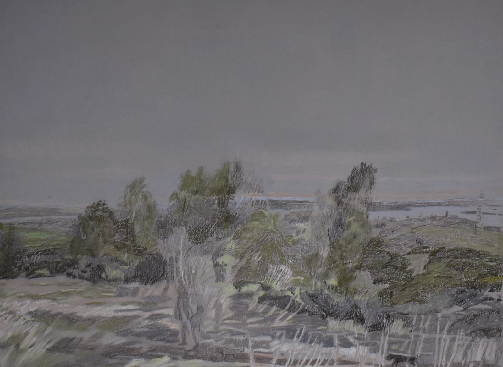 Catharine Davison RSW, Paths Taken (Edinburgh from the Braid Hills)