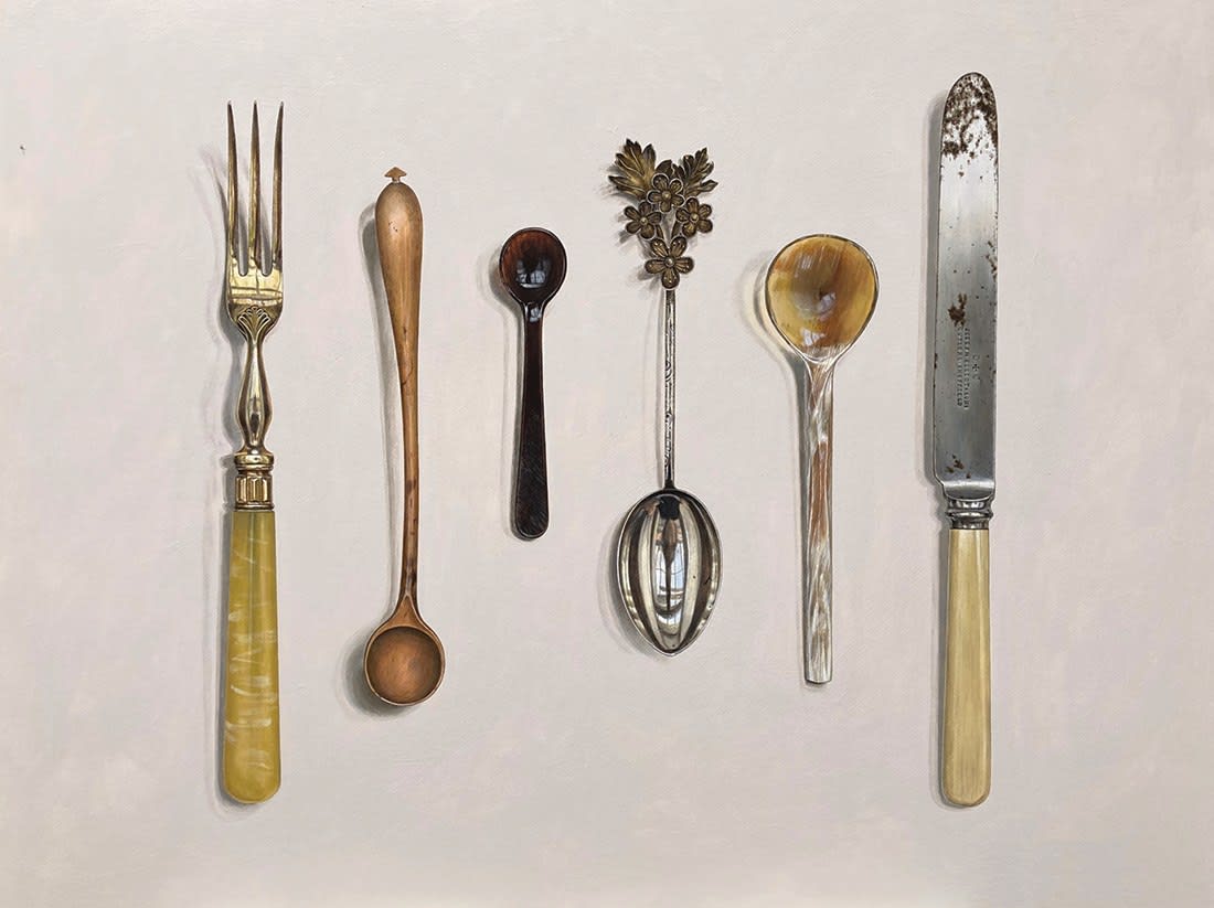 Rachel Ross, Flatware with two horn spoons