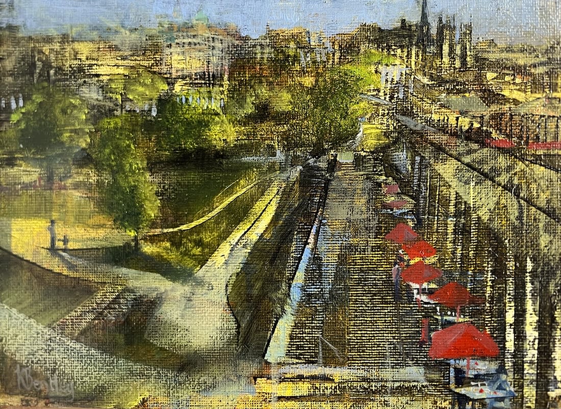 Kate Bentley RSW RI, Princes Gardens & Royal Scottish Academy, Edinburgh.v2 (study for Muggy Day at RSA) (137)