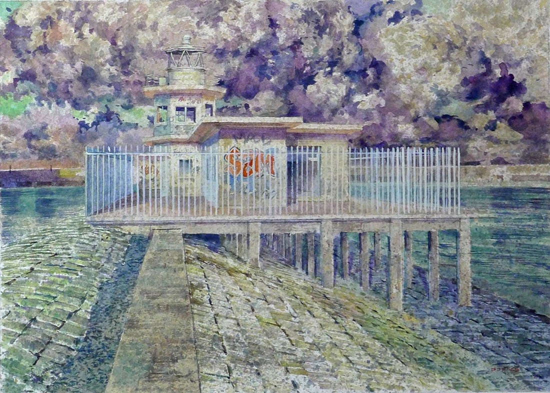 David Forster RSW, At last he came to a great stretch of water (Newhaven) (141)