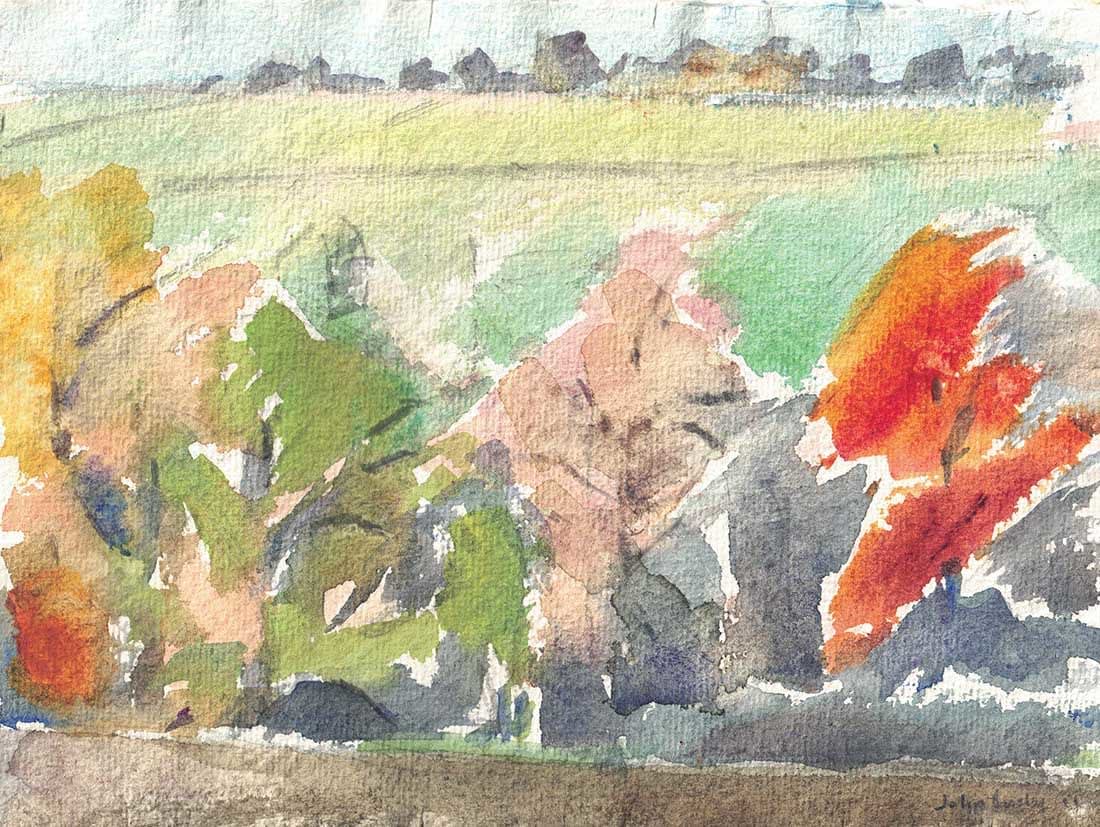 John Busby RSA RSW SWLA (1928-2015), Autumn Trees at Crichton 3 (368)