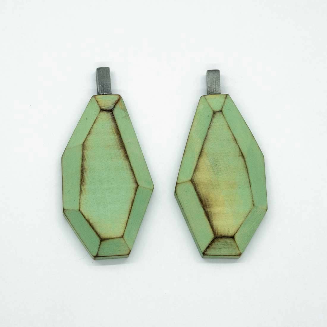 Cristina Zani, Faceted Green Earrings
