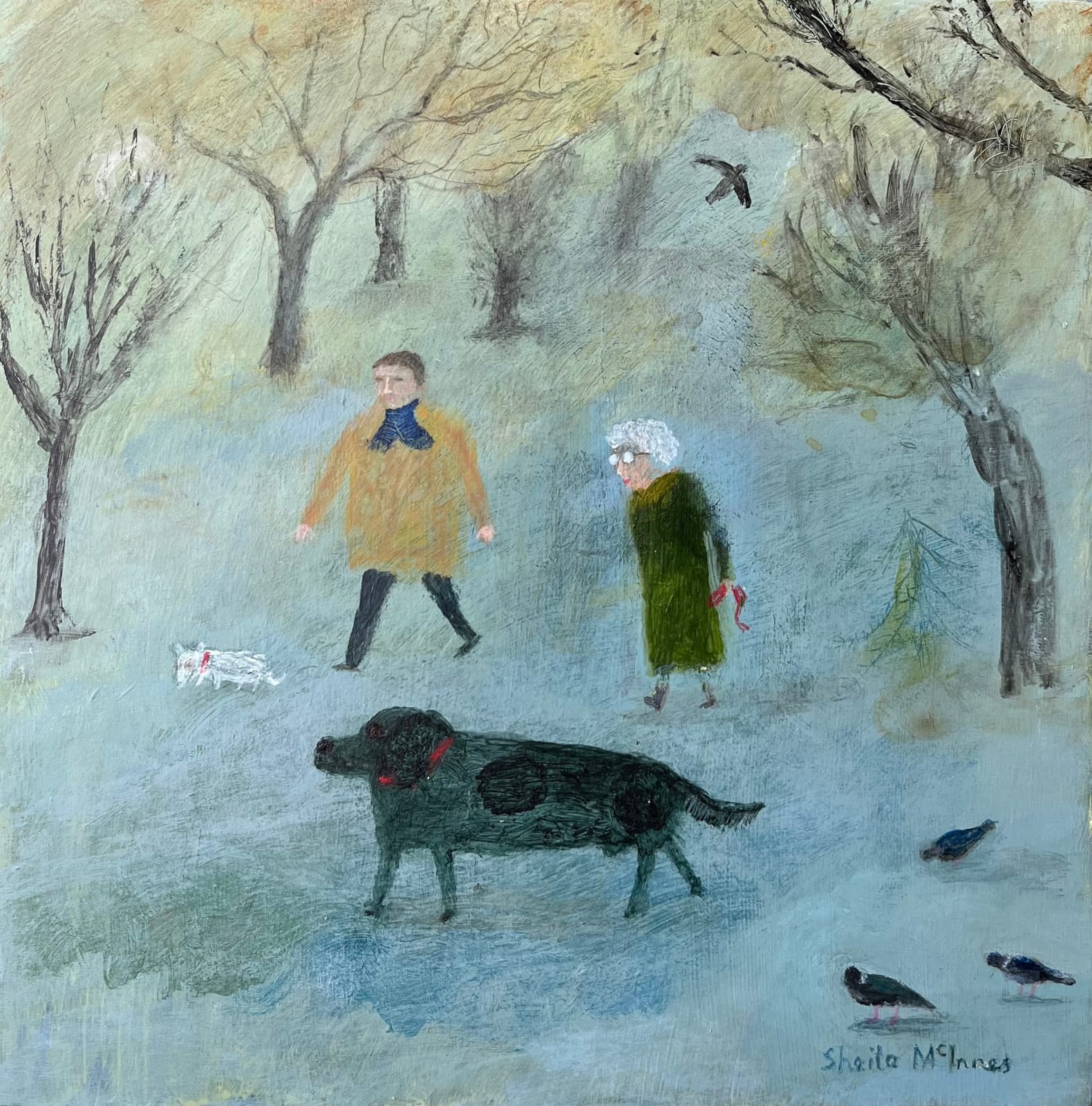 Sheila McInnes, Dog walking city park